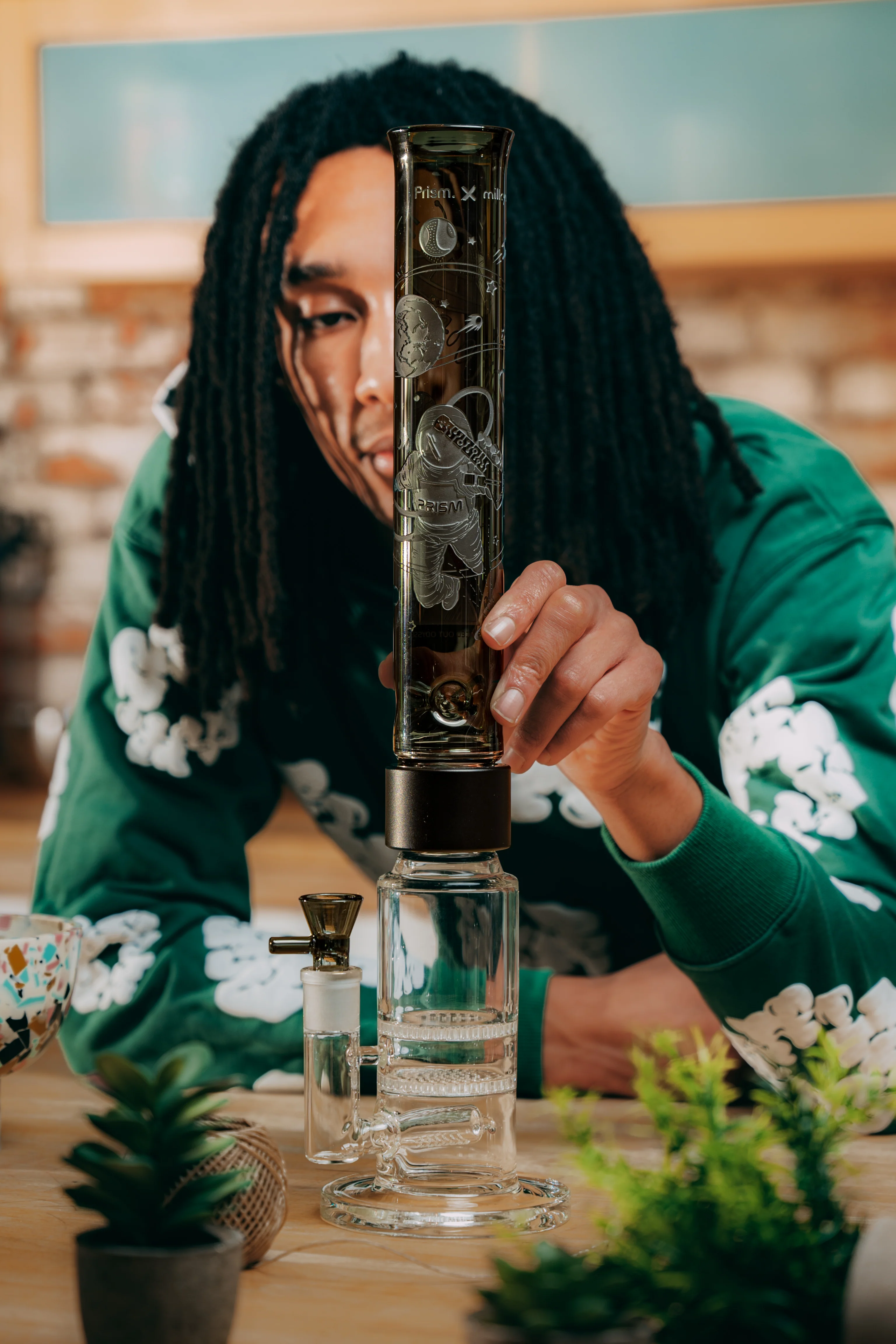 Spaced Out Odyssey Etched Tall Mouthpiece - Image 5