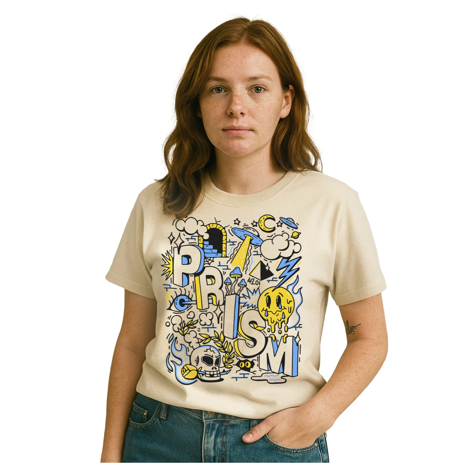 Aliens, Mushrooms, & Laser Beams Tee - Image 6
